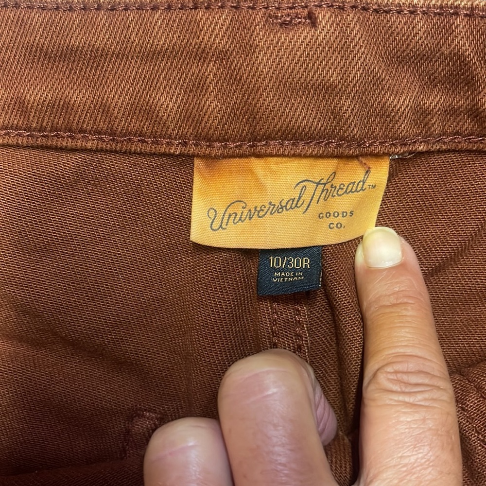 Universal Thread Size 10 Burnt Orange cropped wide leg jeans - Picture 3 of 4